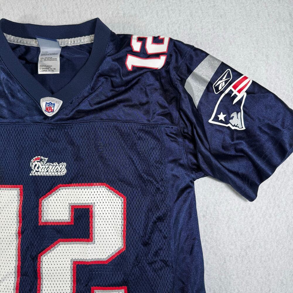 Reebok Tom Brady New England Patriots 12 Jersey L (14-16) Kids NFL Authentic